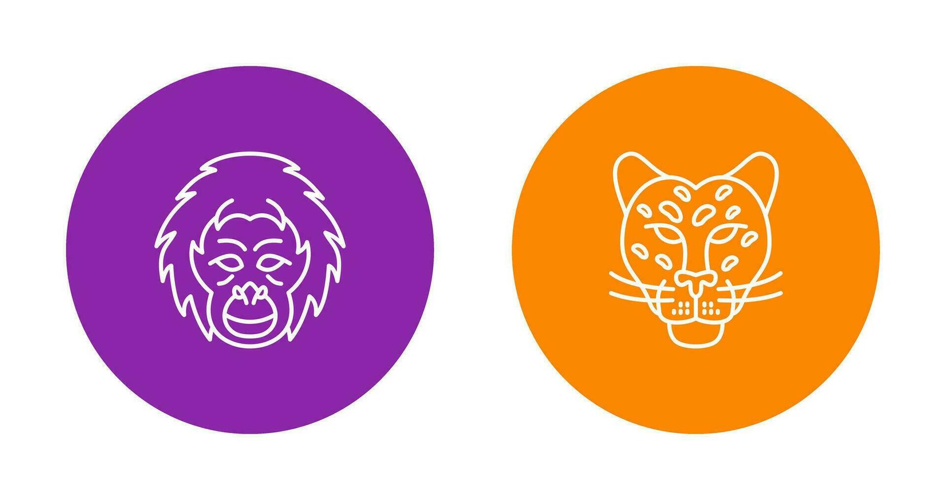 Orang-Utan und gefährlich Symbol vektor