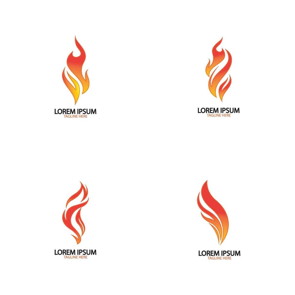 Feuerflamme Logo Symbol Vektor Design-Vorlage