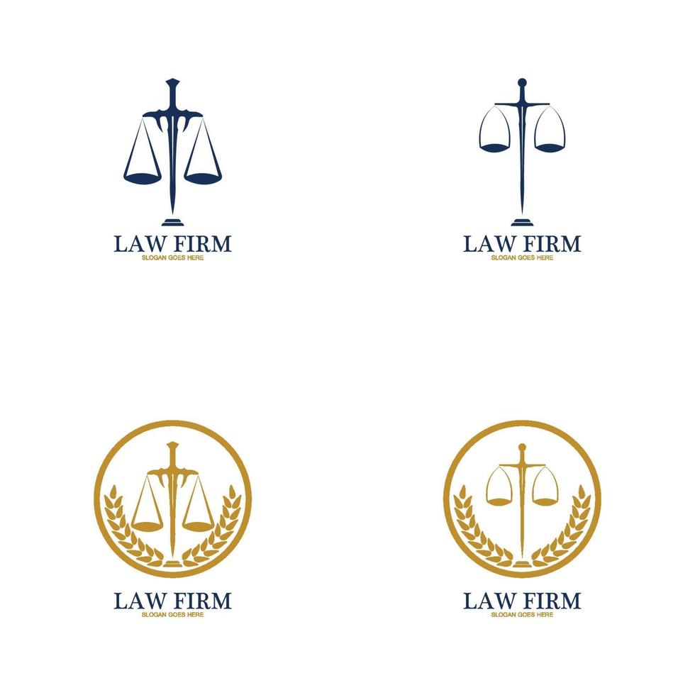 advokatfirma logotyp och ikon design mall-vektor vektor