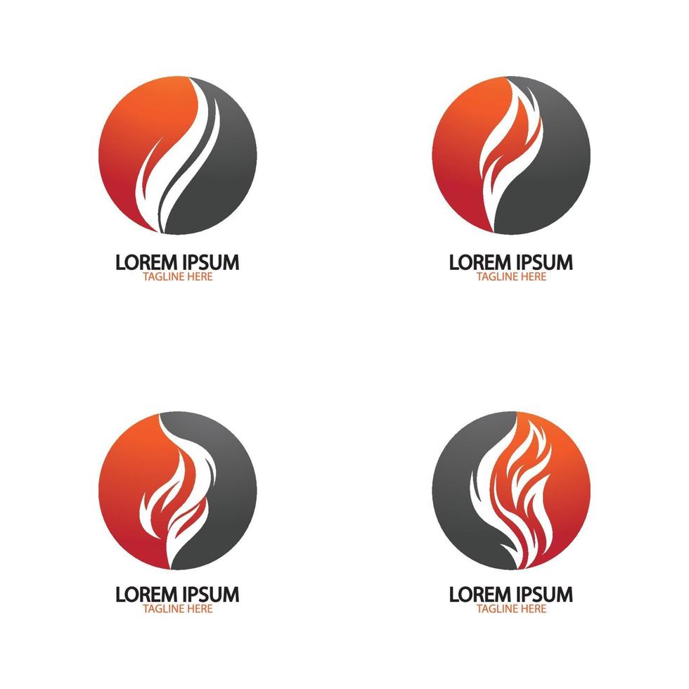 Feuerflamme Logo Symbol Vektor Design-Vorlage