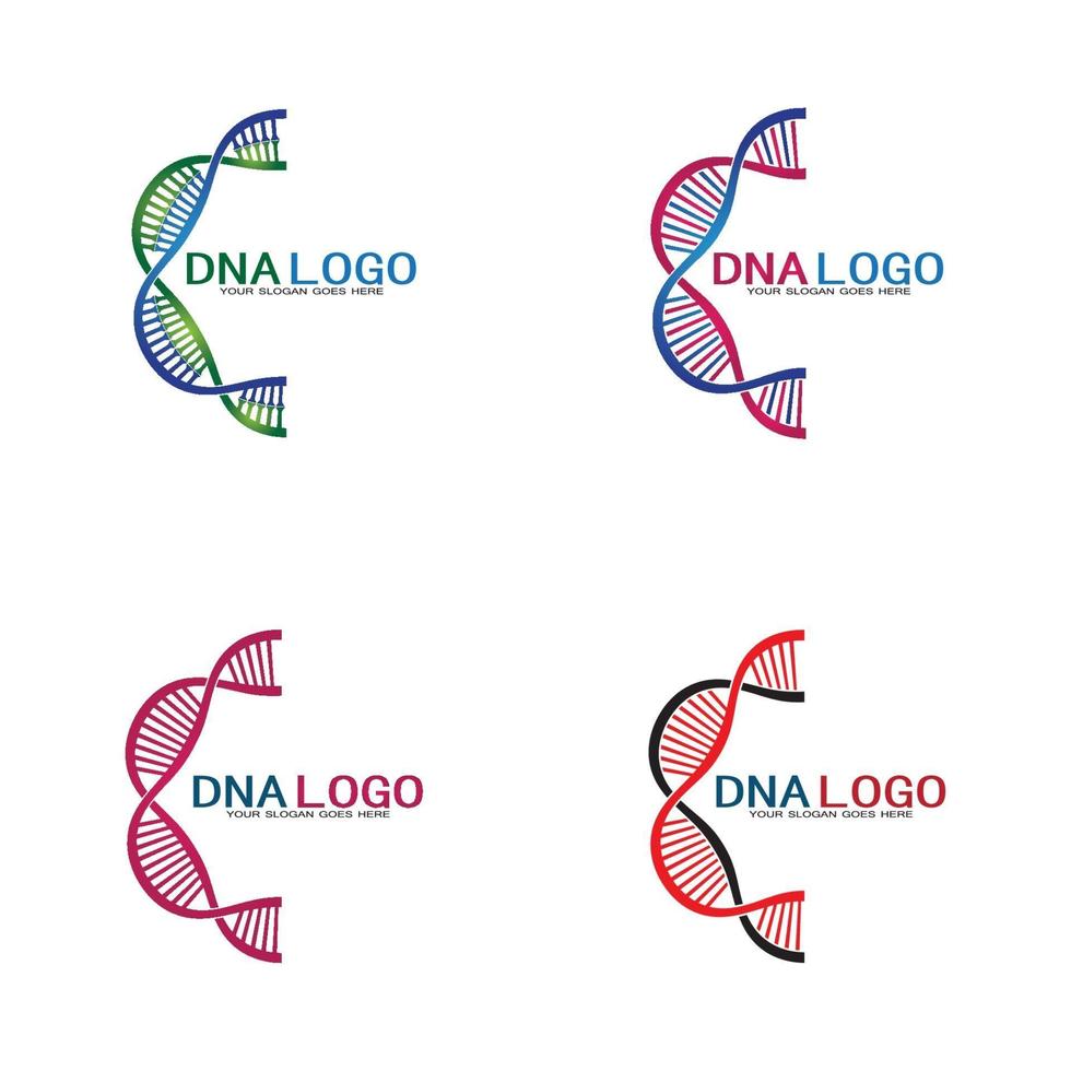 dna vektor logotyp formgivningsmall