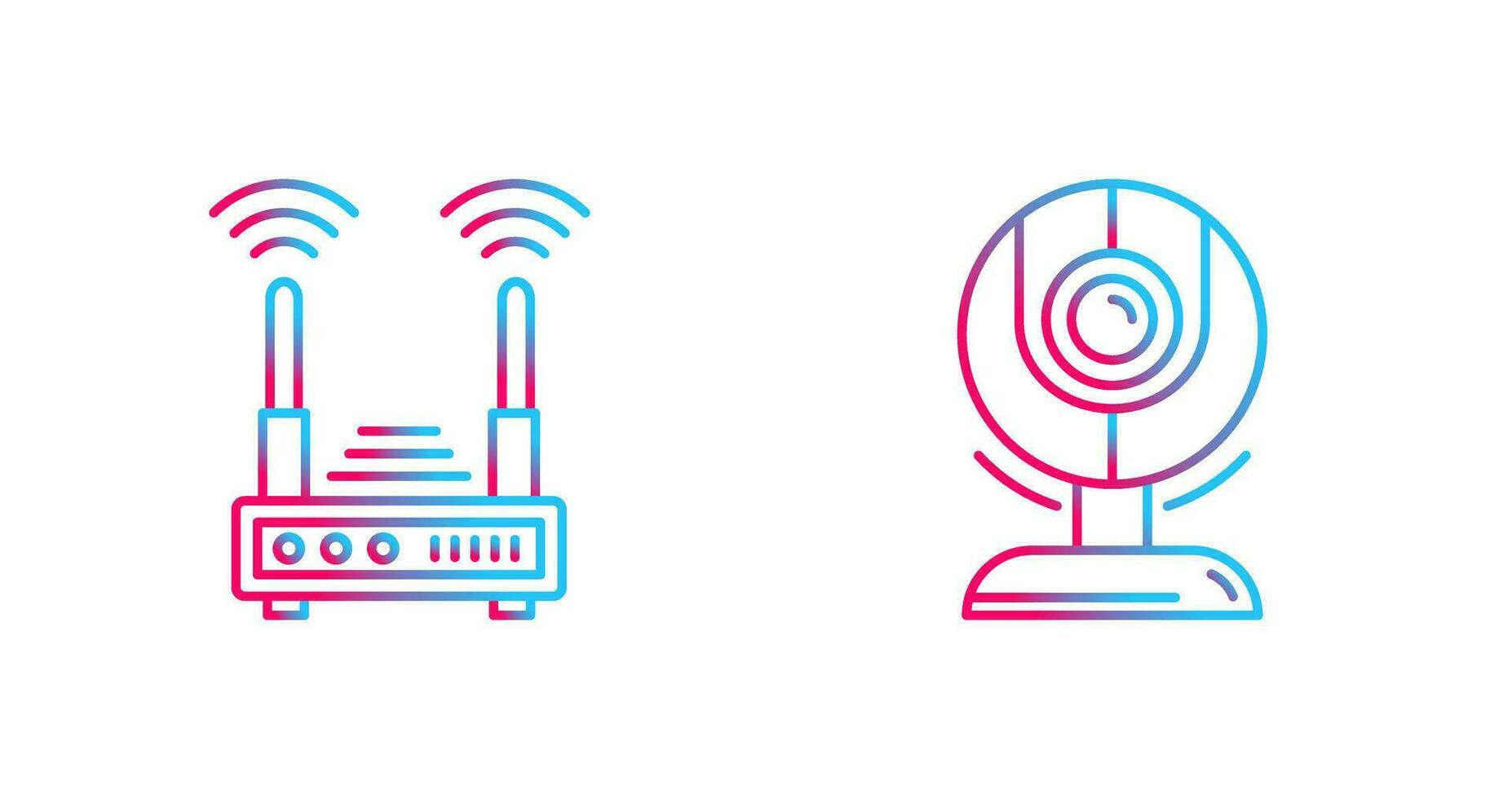 Router und Netz Nocken Symbol vektor