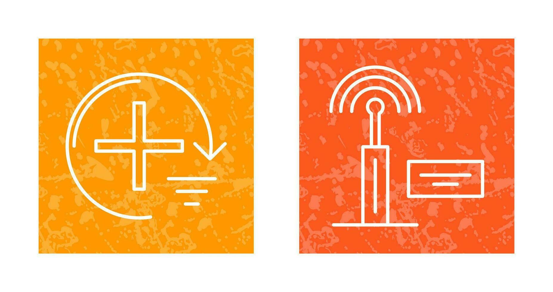 hinzufügen und Signal Symbol vektor