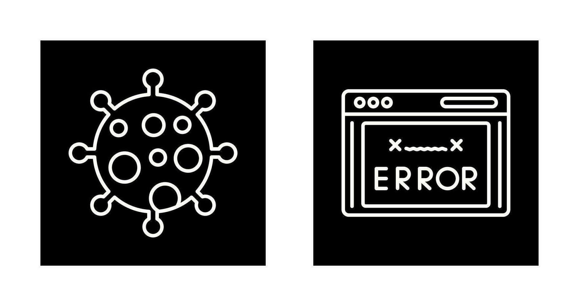 Virus und Error Code Symbol vektor