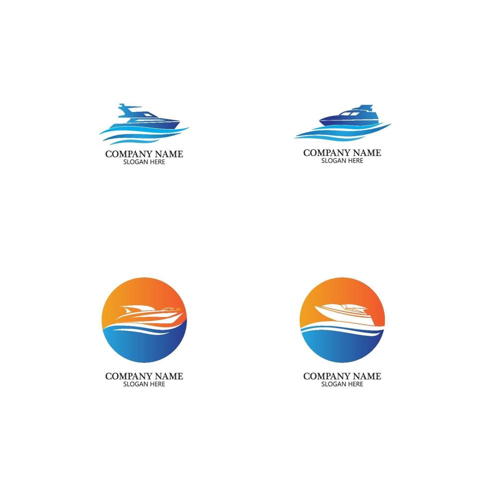 motorbåtslogotyp, logosamlingsuppsättning, konceptdesign, symbol, ikon vektor
