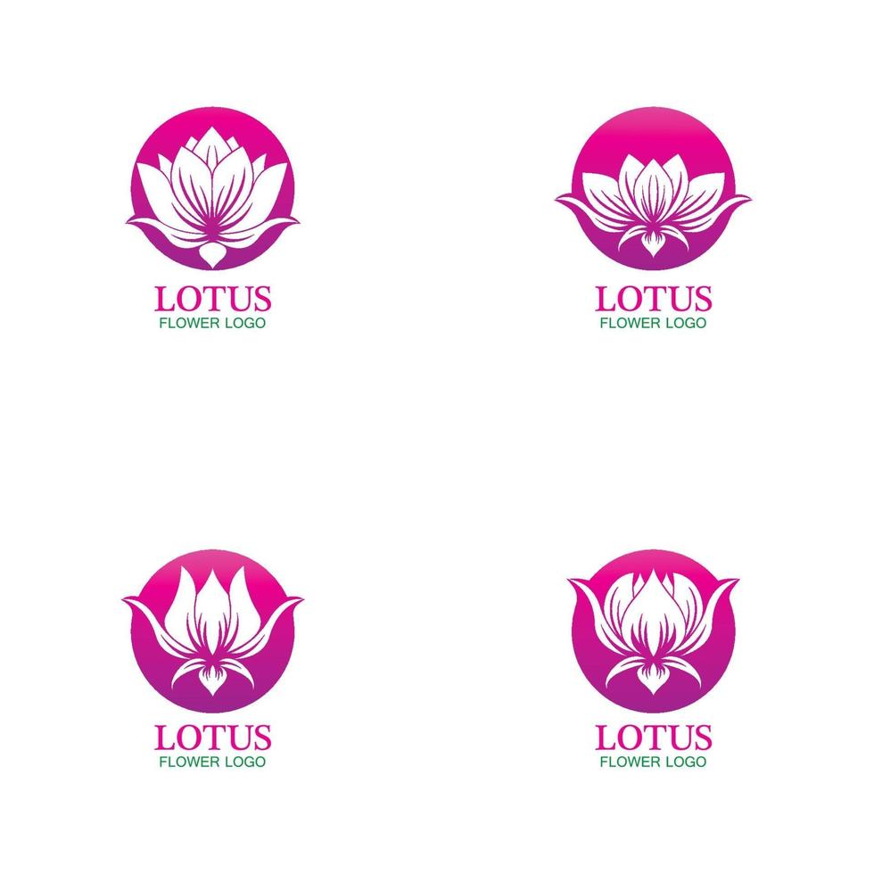 Vektor-Lotusblumen-Logo-Design vektor