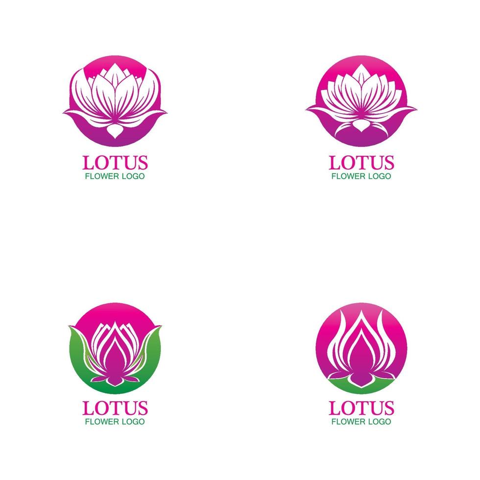 vektor lotusblommor logotypdesign