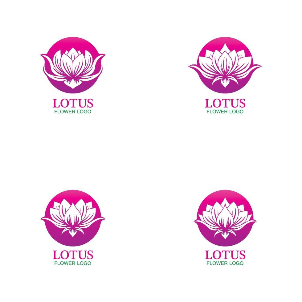 Vektor-Lotusblumen-Logo-Design vektor