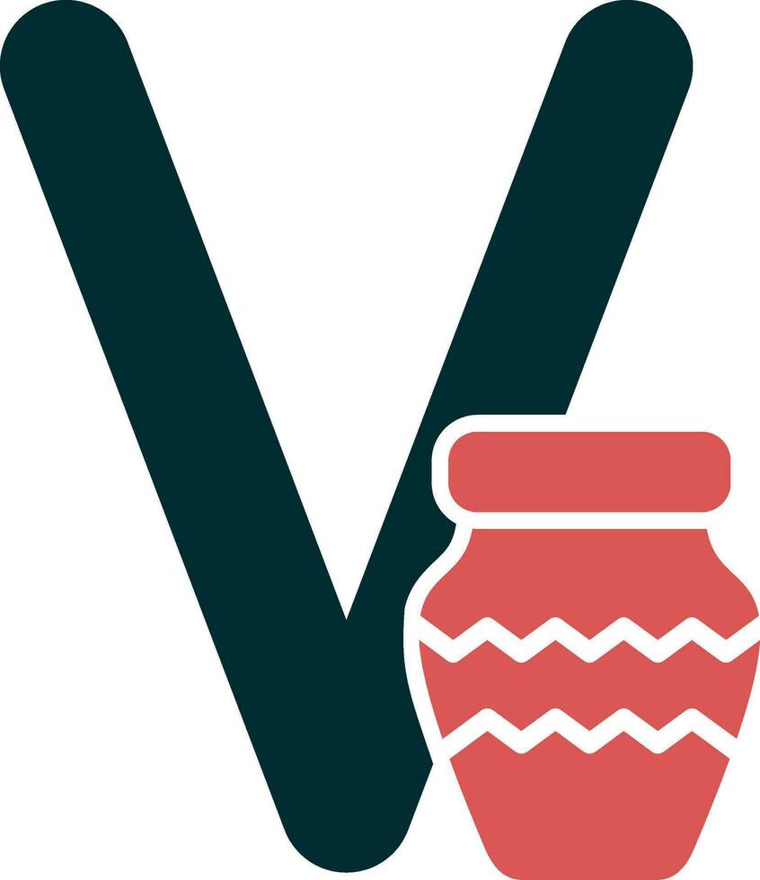 Hauptstadt v Vektor Symbol