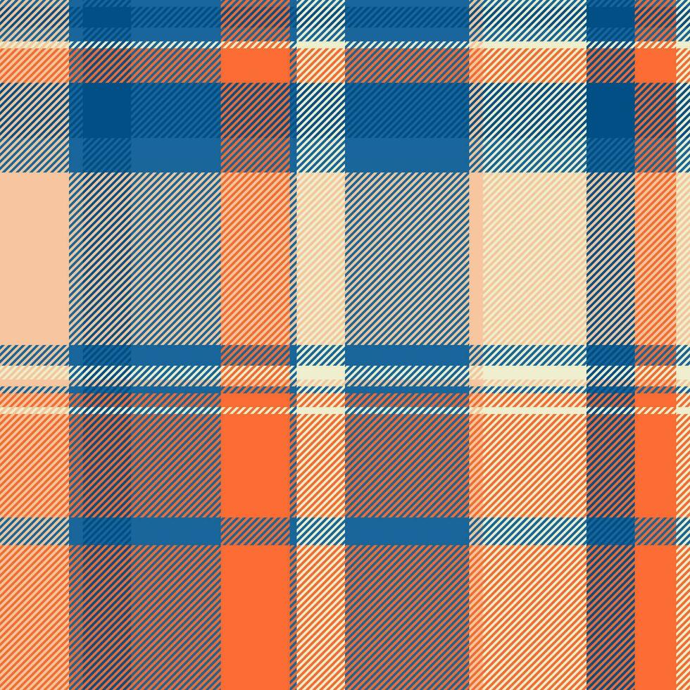 Plaid Tartan Muster von Vektor prüfen Hintergrund mit ein Stoff Textur Textil- nahtlos.