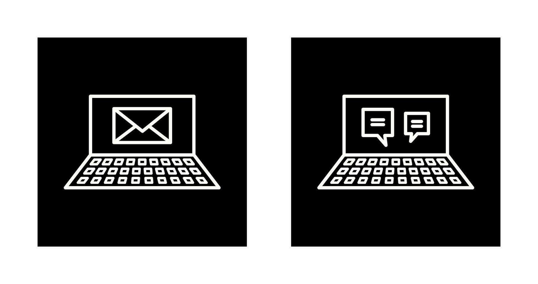 E-Mails und online Konversation Symbol vektor