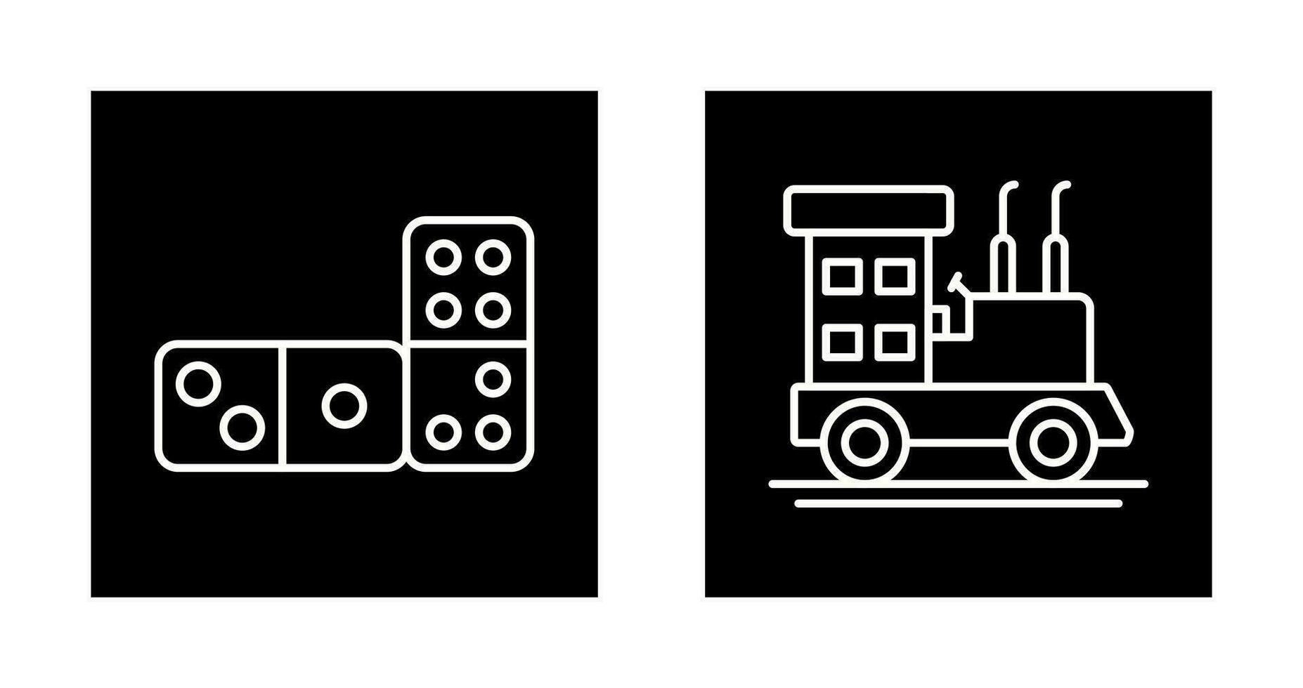 Domino und Spielzeug Symbol vektor