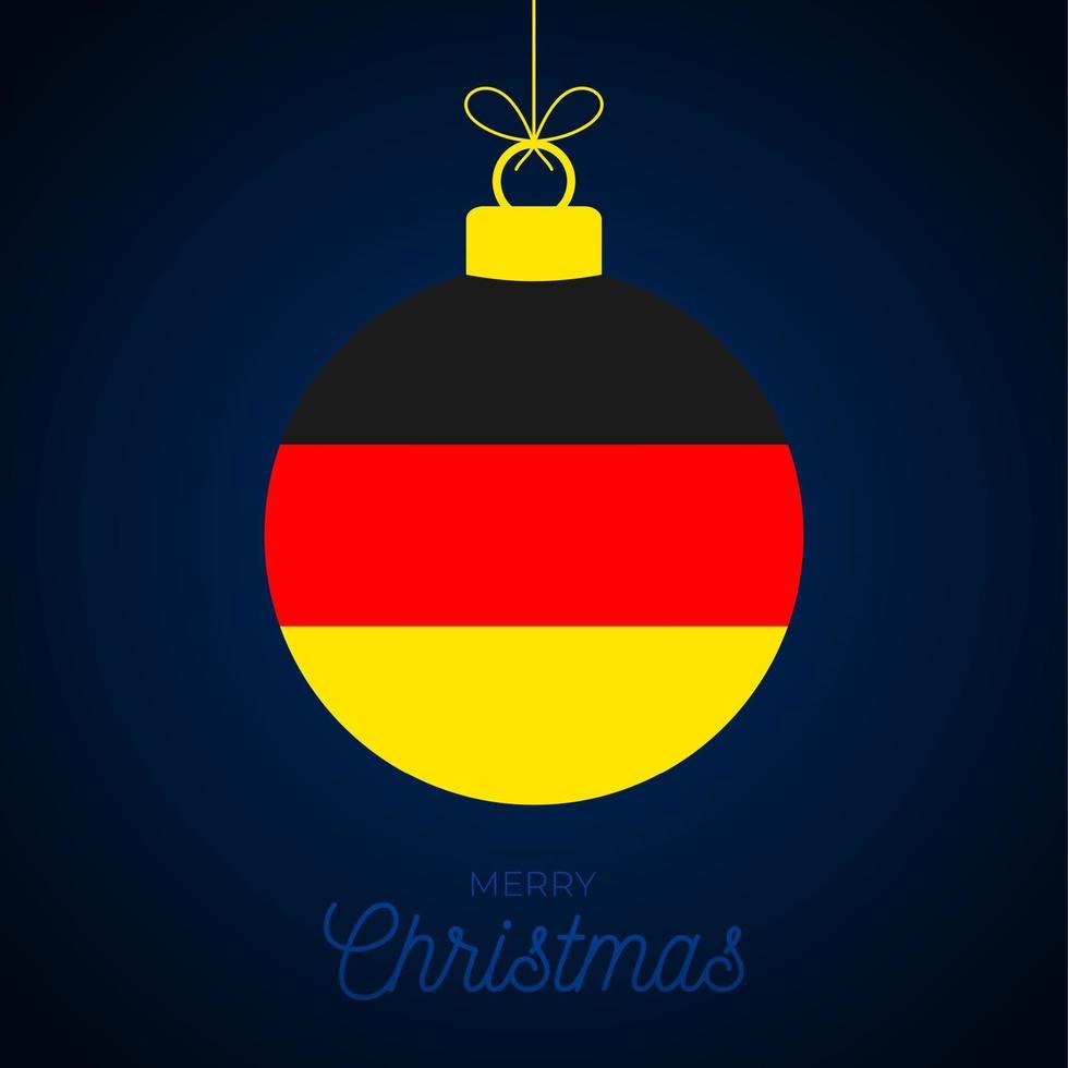 weihnachten neujahr ball mit deutschland flagge vektor