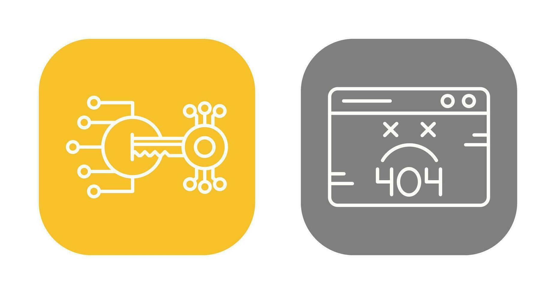 Verschlüsselung und 404 Error Symbol vektor