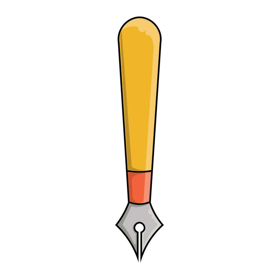 fontän penna vektor illustration för skrivning verktyg och kontor tema. isolerat design.