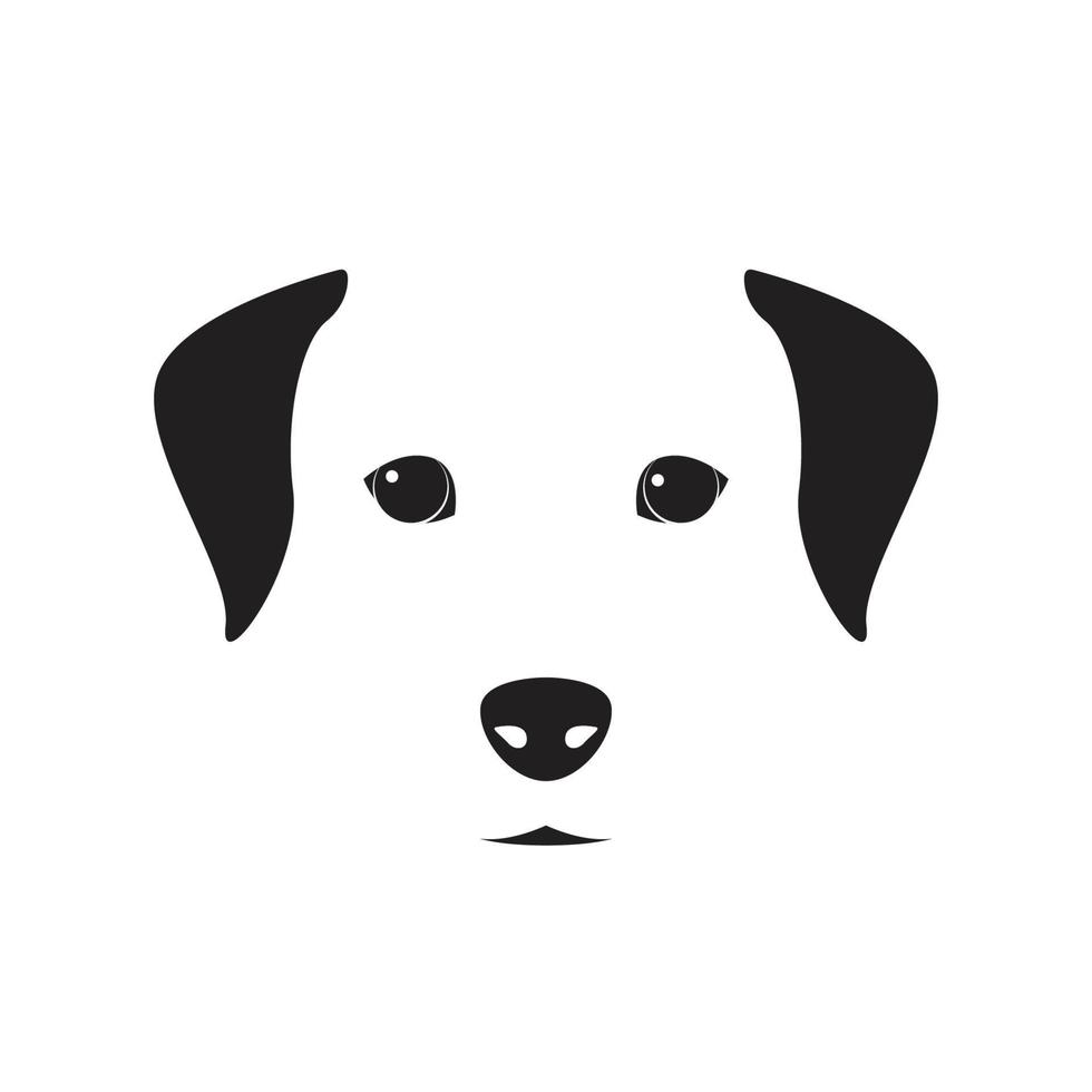 söt hund enkel design för emblem vektor