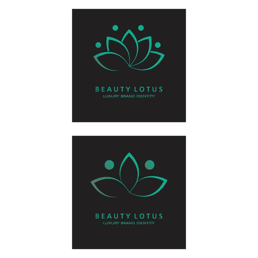 Schönheit Vektor Lotus Blumen Design Logo Vorlage Symbol