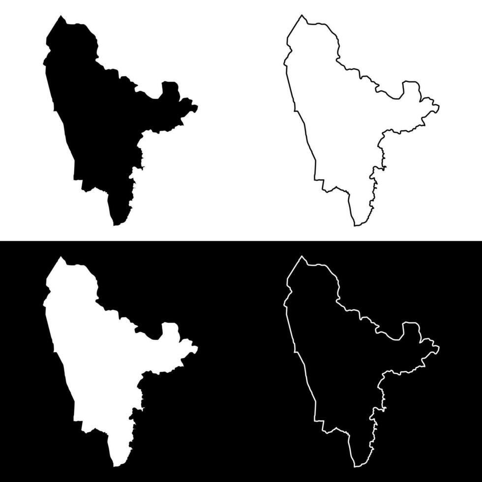 Västra norr område Karta, administrativ division av ghana. vektor illustration.