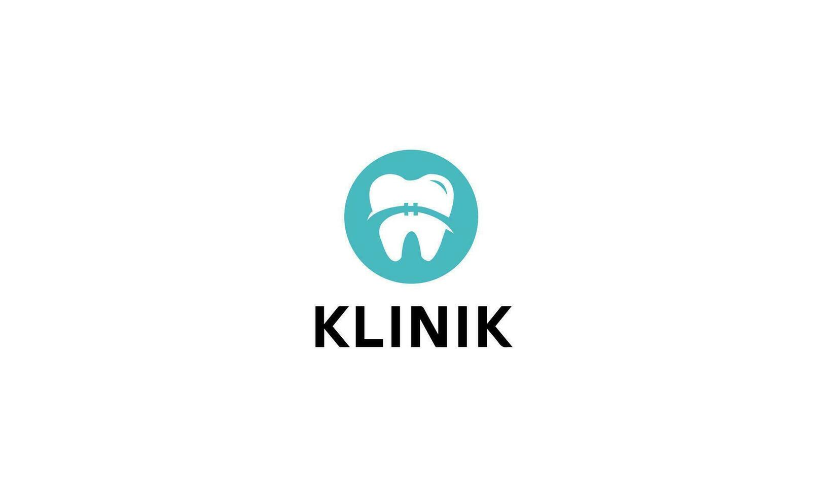 Dental Logo Design mit Pfeil Konzept vektor