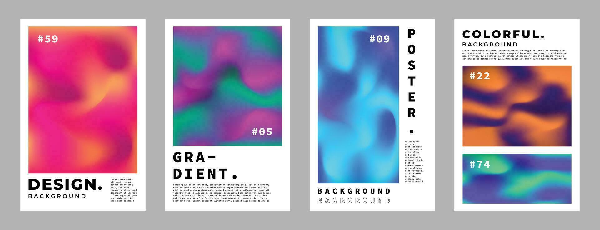 Flüssigkeit und bunt Gradient Gittergewebe Hintergrund Vorlage Kopieren Raum bündeln. wellig Farbe Gradation Hintergrund Design. zeitgenössisch Poster oder Banner Design zum Fall, Festival oder Branding. vektor