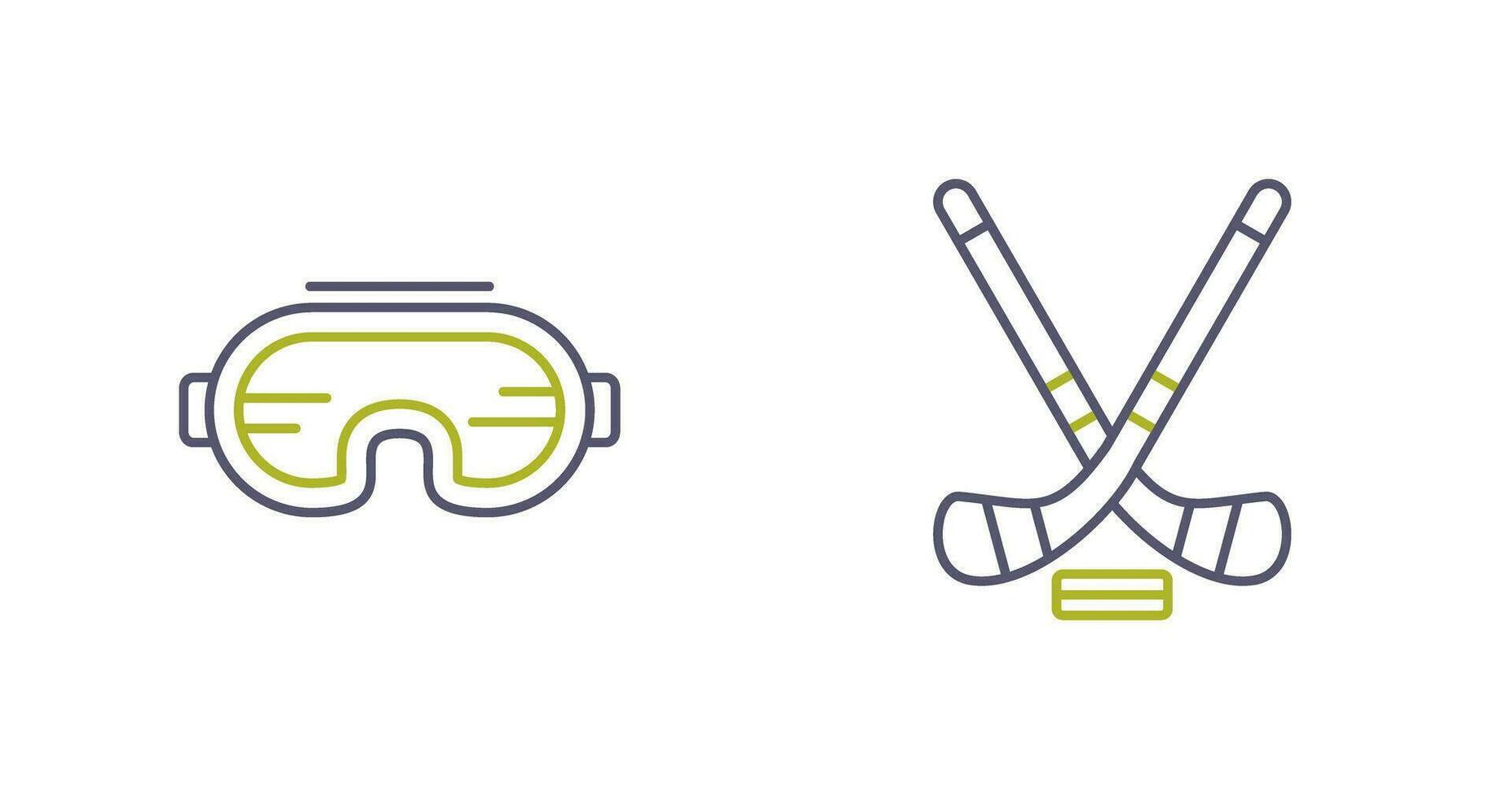 Goggle und Eis Eishockey Symbol vektor