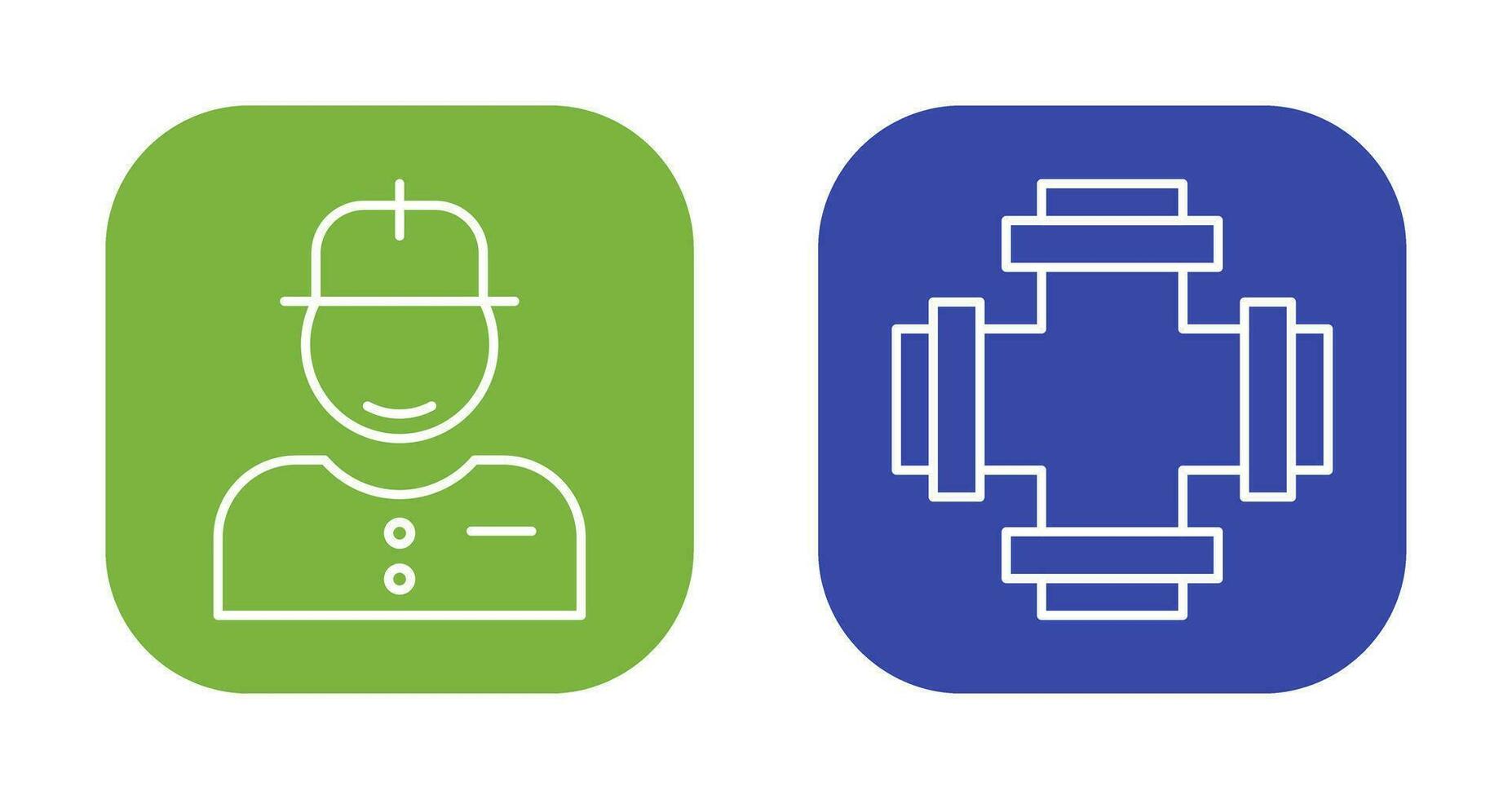 arbetstagare och VVS ikon vektor