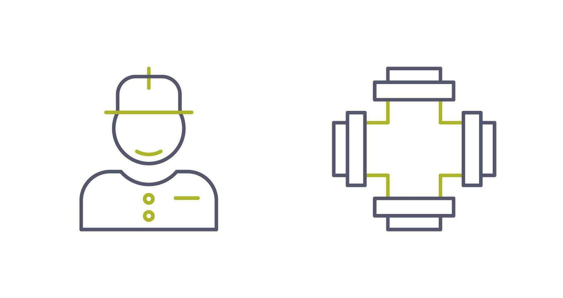 arbetstagare och VVS ikon vektor
