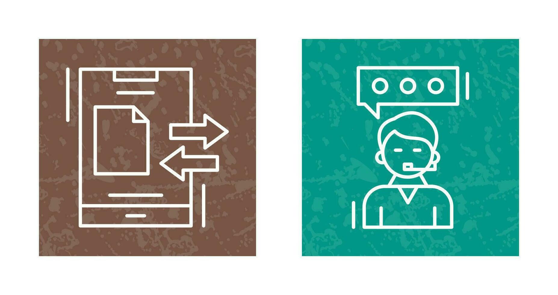 Daten Transfer und Klient Bedienung Symbol vektor