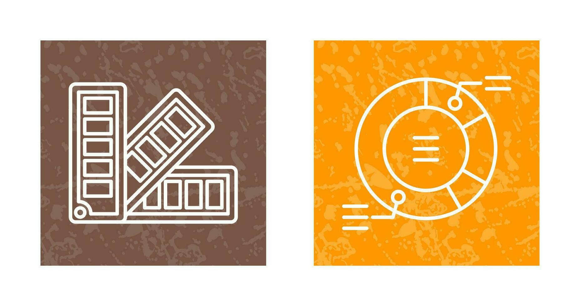 Kuchen Diagramm und Pantone Symbol vektor