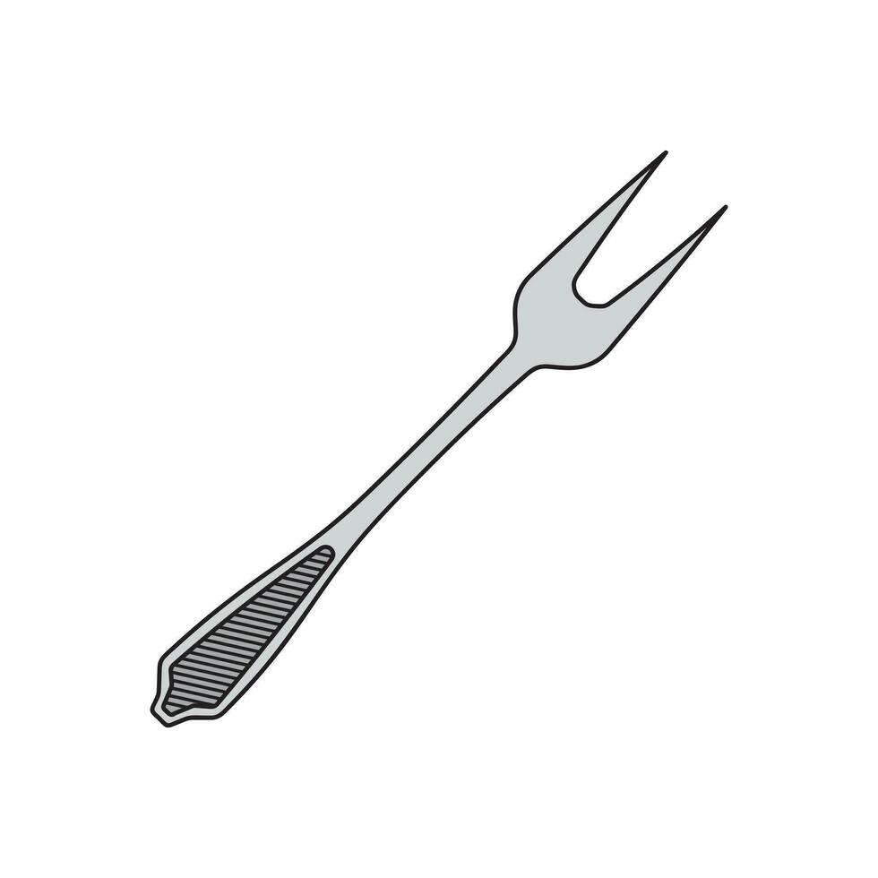 barn teckning tecknad serie vektor illustration deli gaffel isolerat i klotter stil