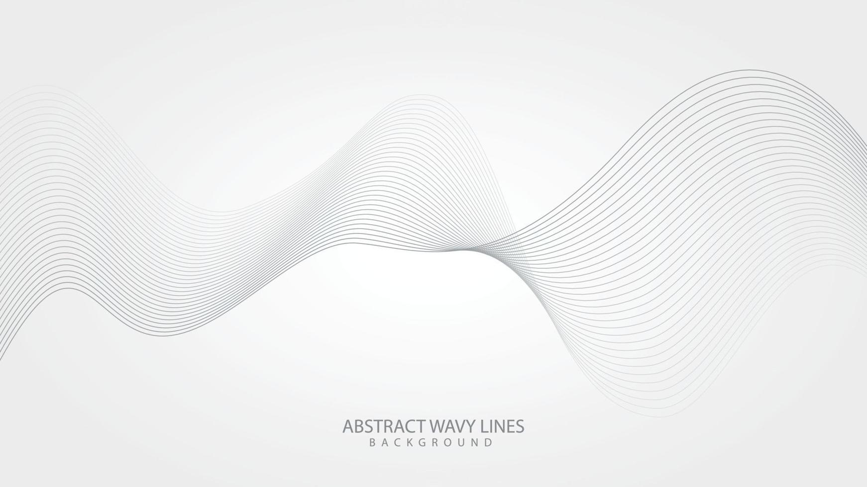 abstrakter eleganter weißer Hintergrund mit fließenden Linienwellen vektor