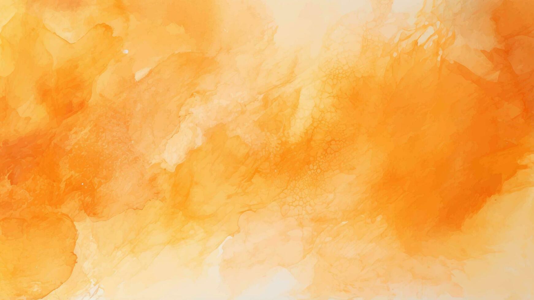 abstrakt Orange Aquarell Hintergrund. Orange Wasser Farbe Spritzen Textur vektor