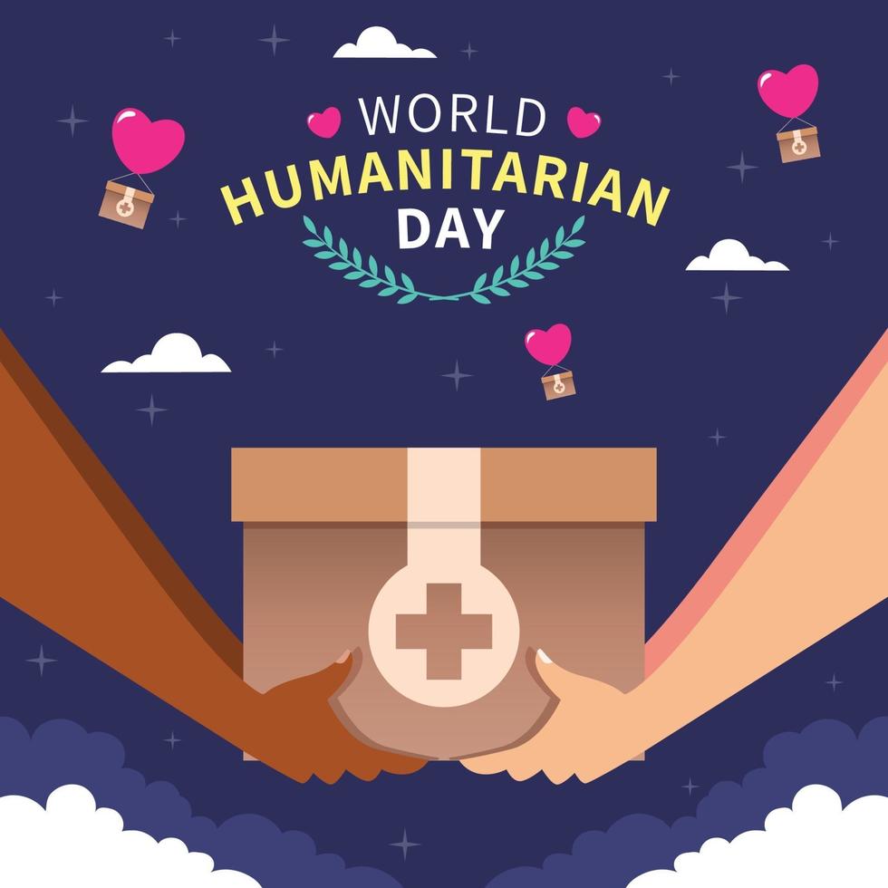 Welttag der humanitären Hilfe vektor