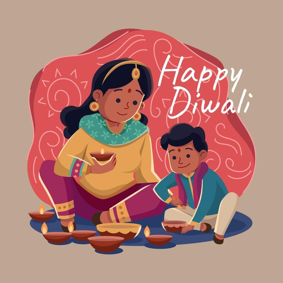 Frohes Diwali-Fest vektor