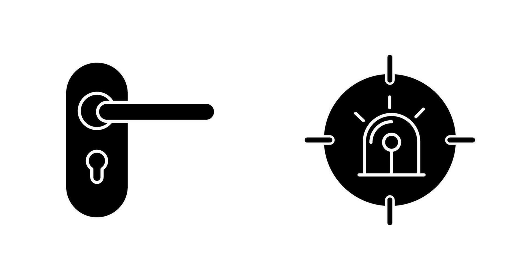 warnen und Tür sperren Symbol vektor