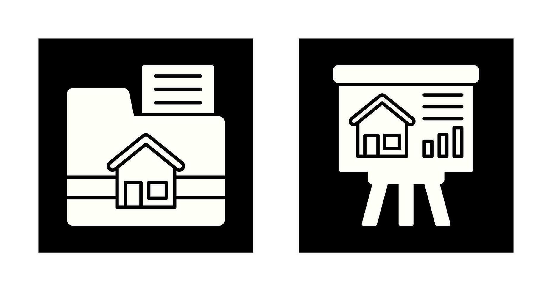 Mappe und Präsentation Symbol vektor