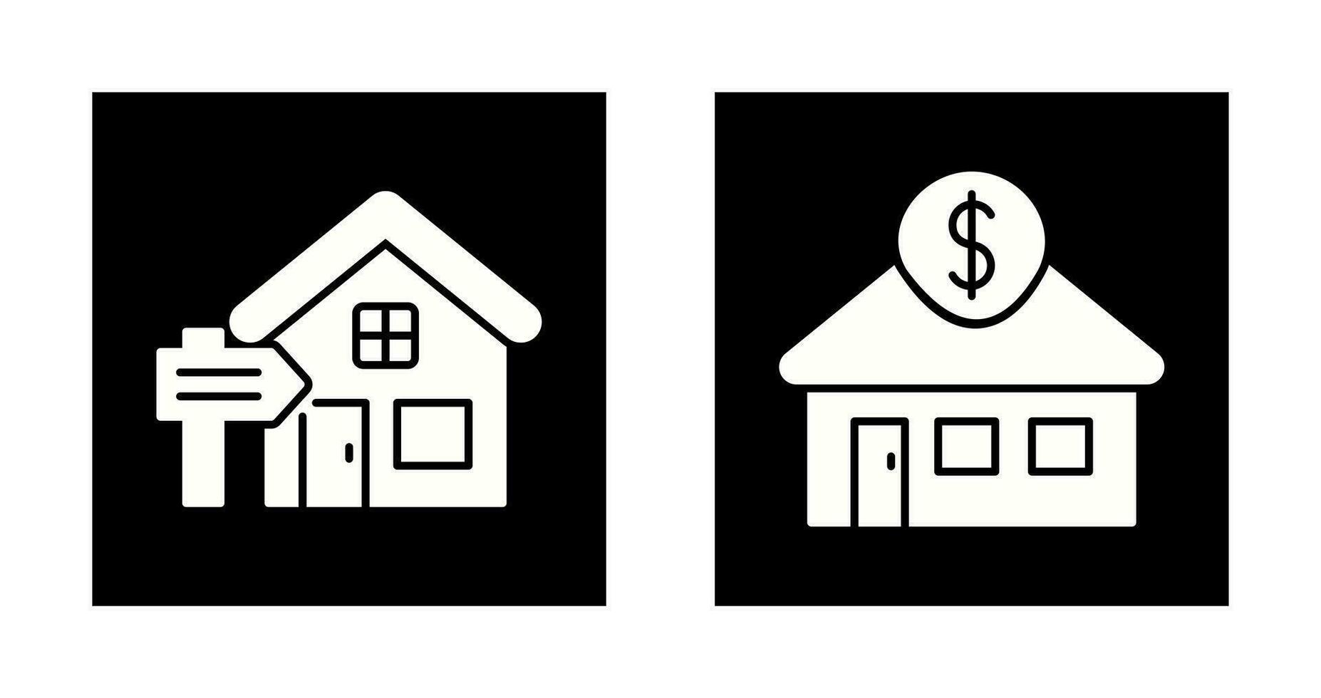 hyra och bostads- ikon vektor