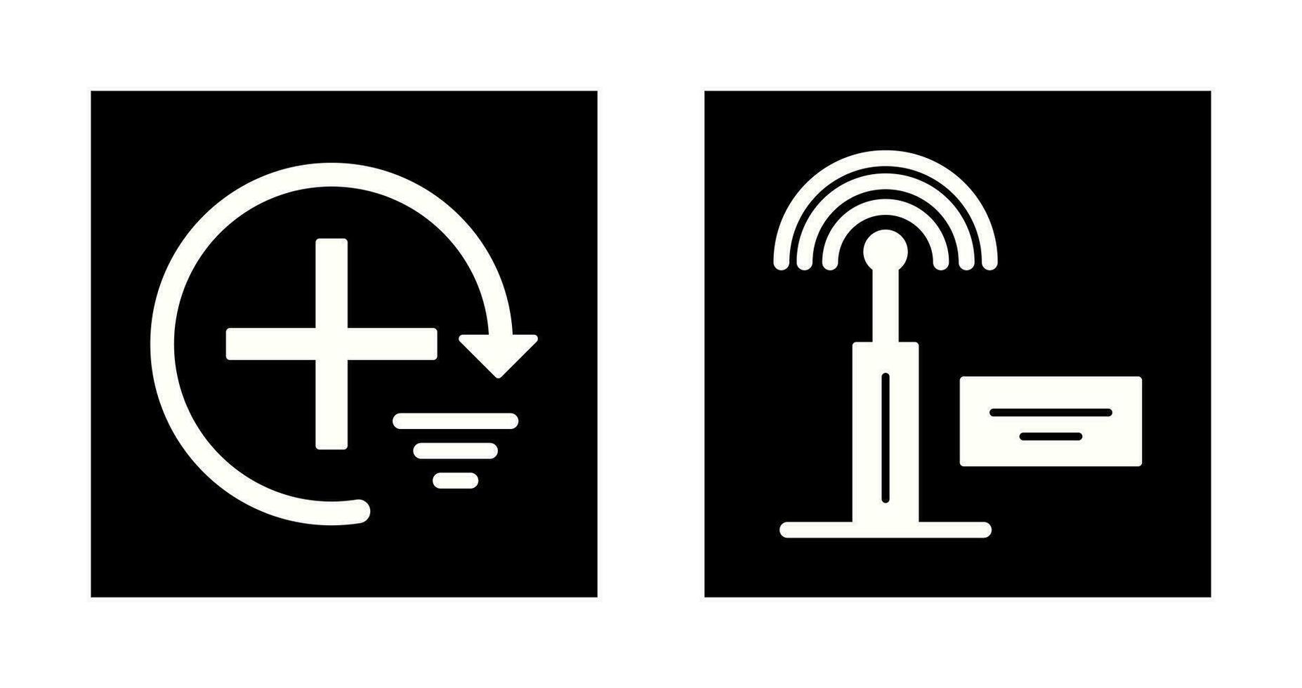 hinzufügen und Signal Symbol vektor