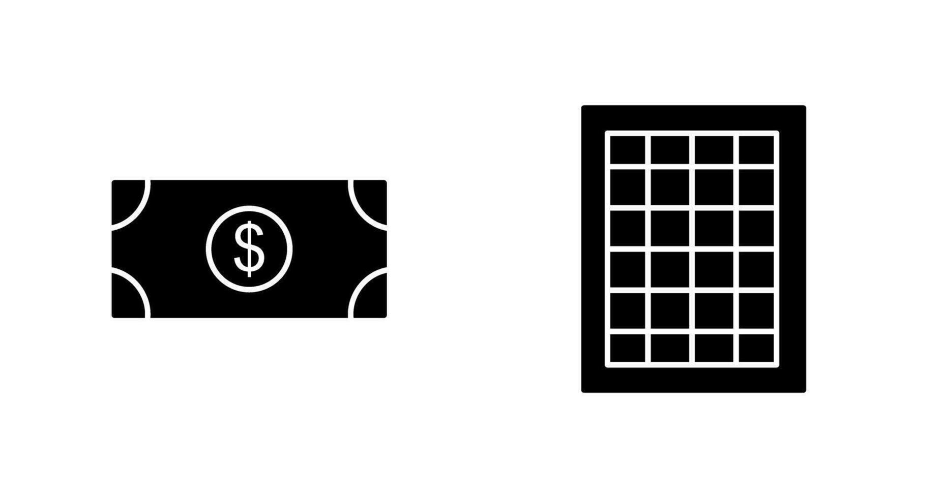 Dollar Rechnung und Tabelle von Preise Symbol vektor