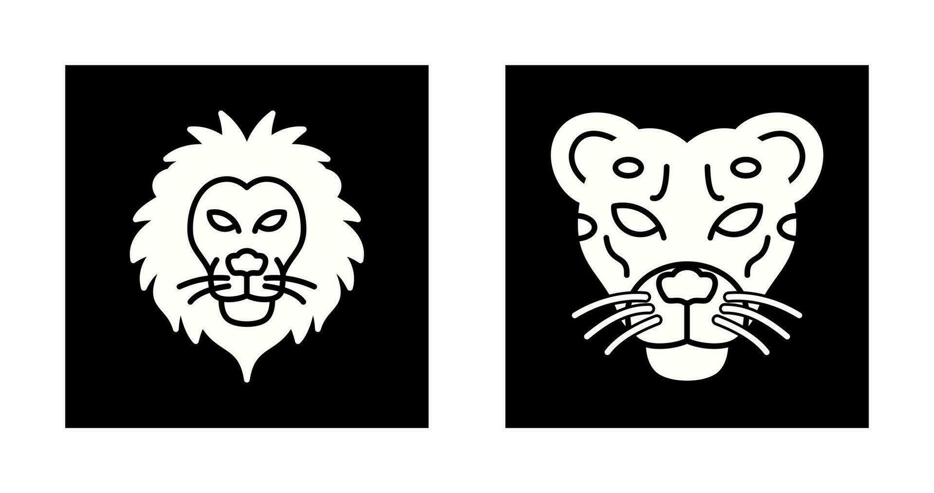 Löwe und Gepard Symbol vektor