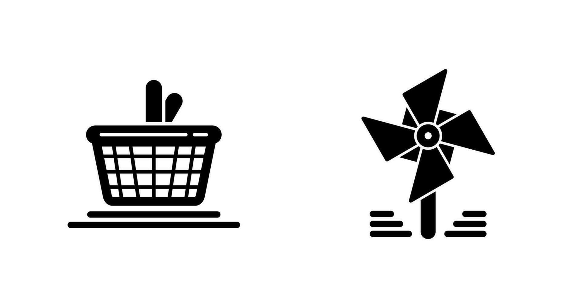 picknick och lyckohjul ikon vektor