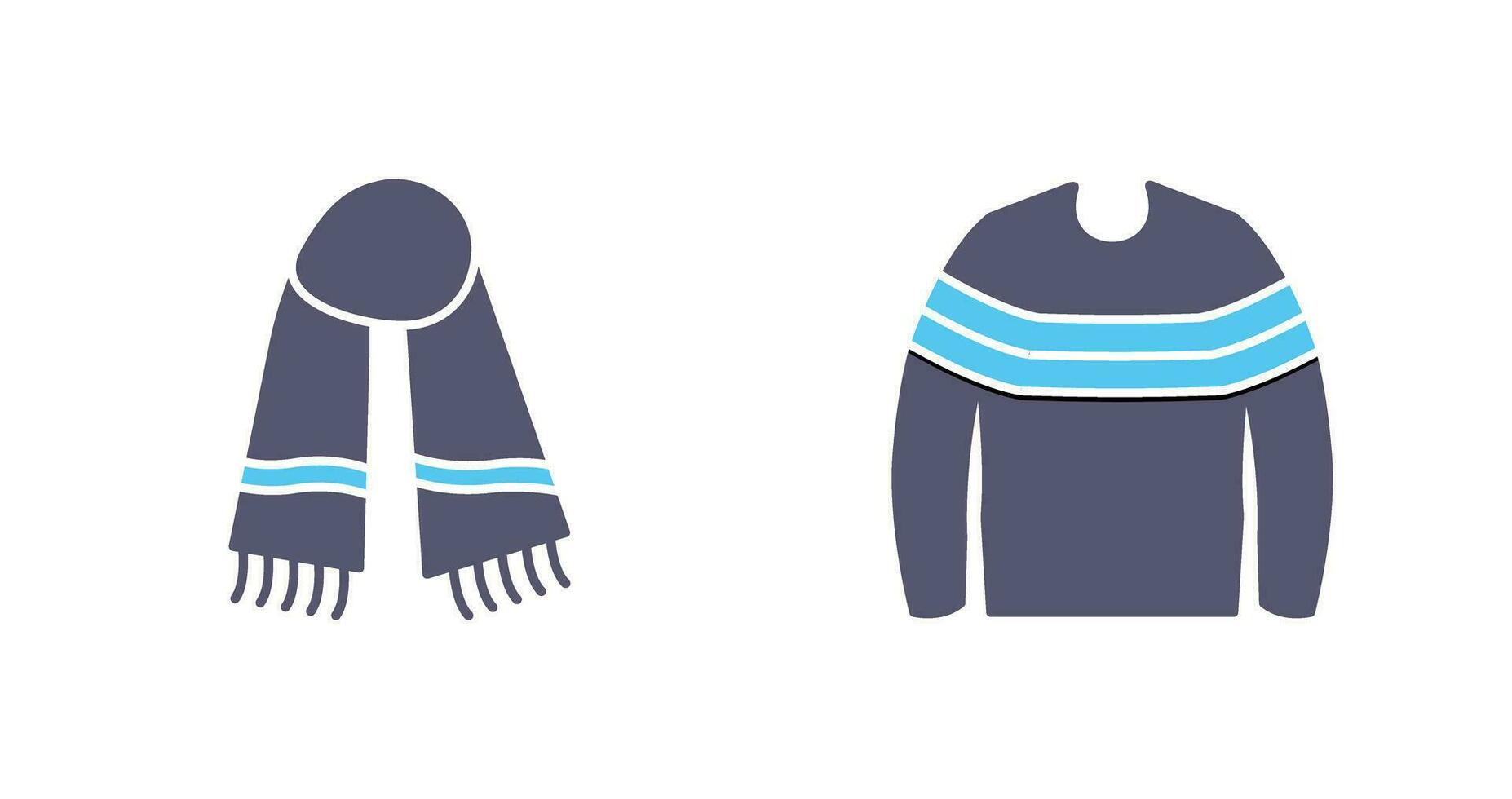 warm Schal und Kleider Symbol vektor