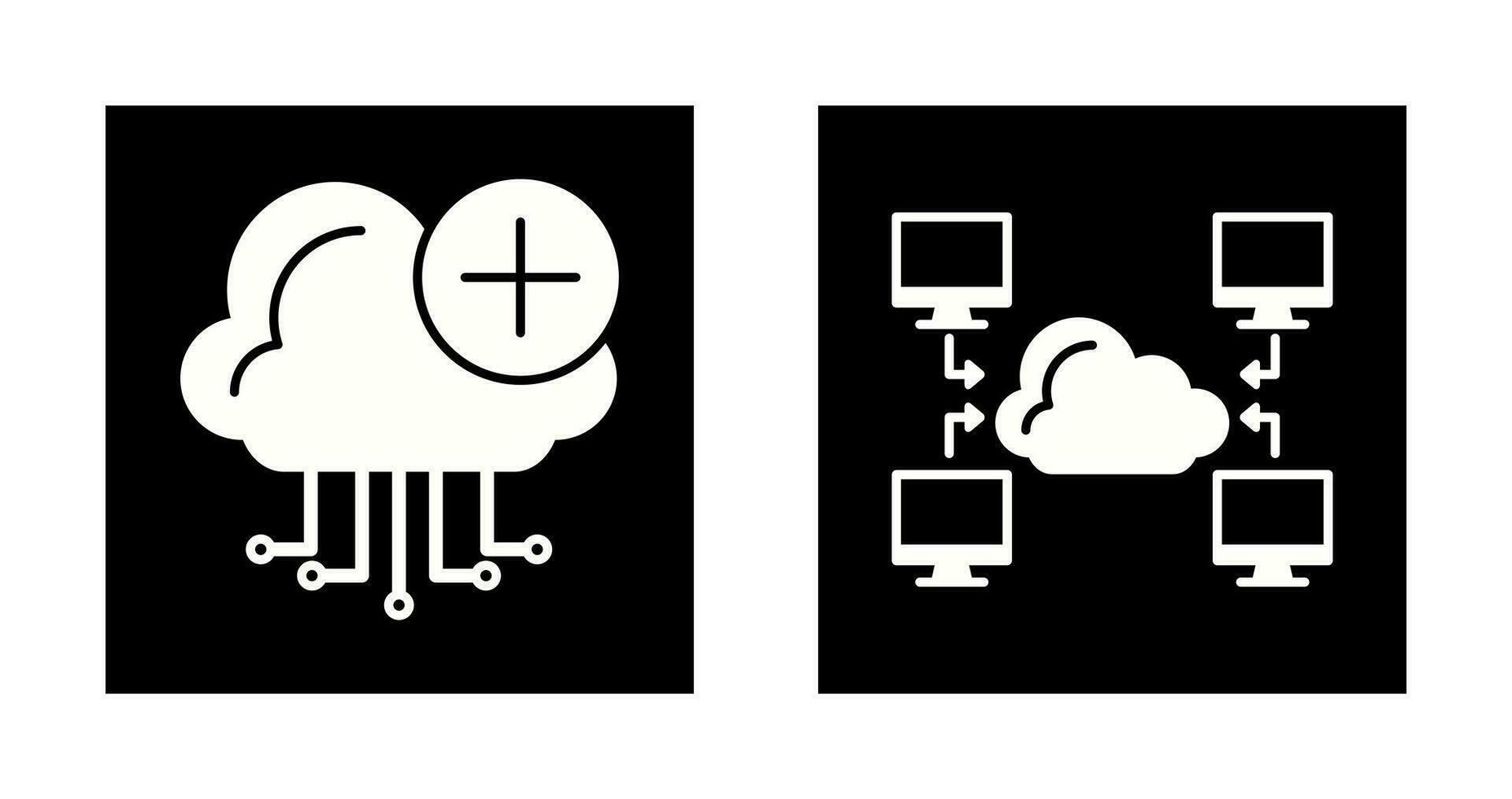 Wolke Computing und Computer Symbol vektor