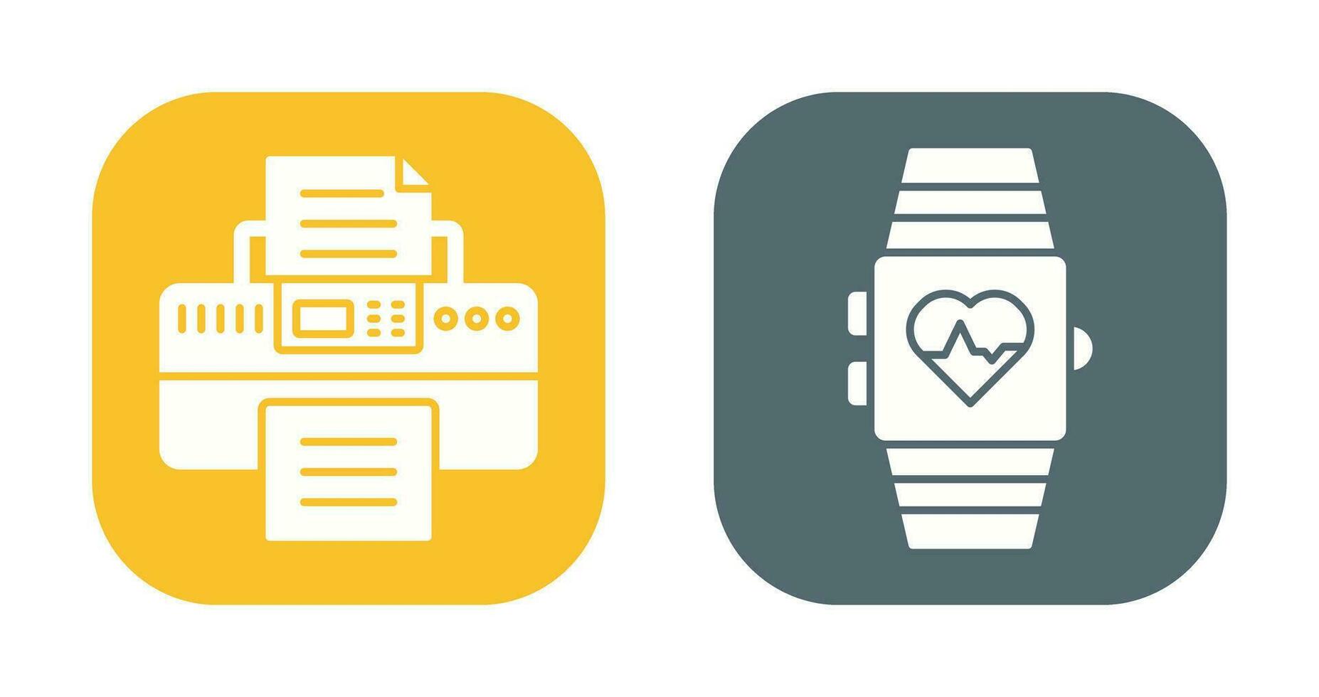 Smartwatch und Drucker Symbol vektor