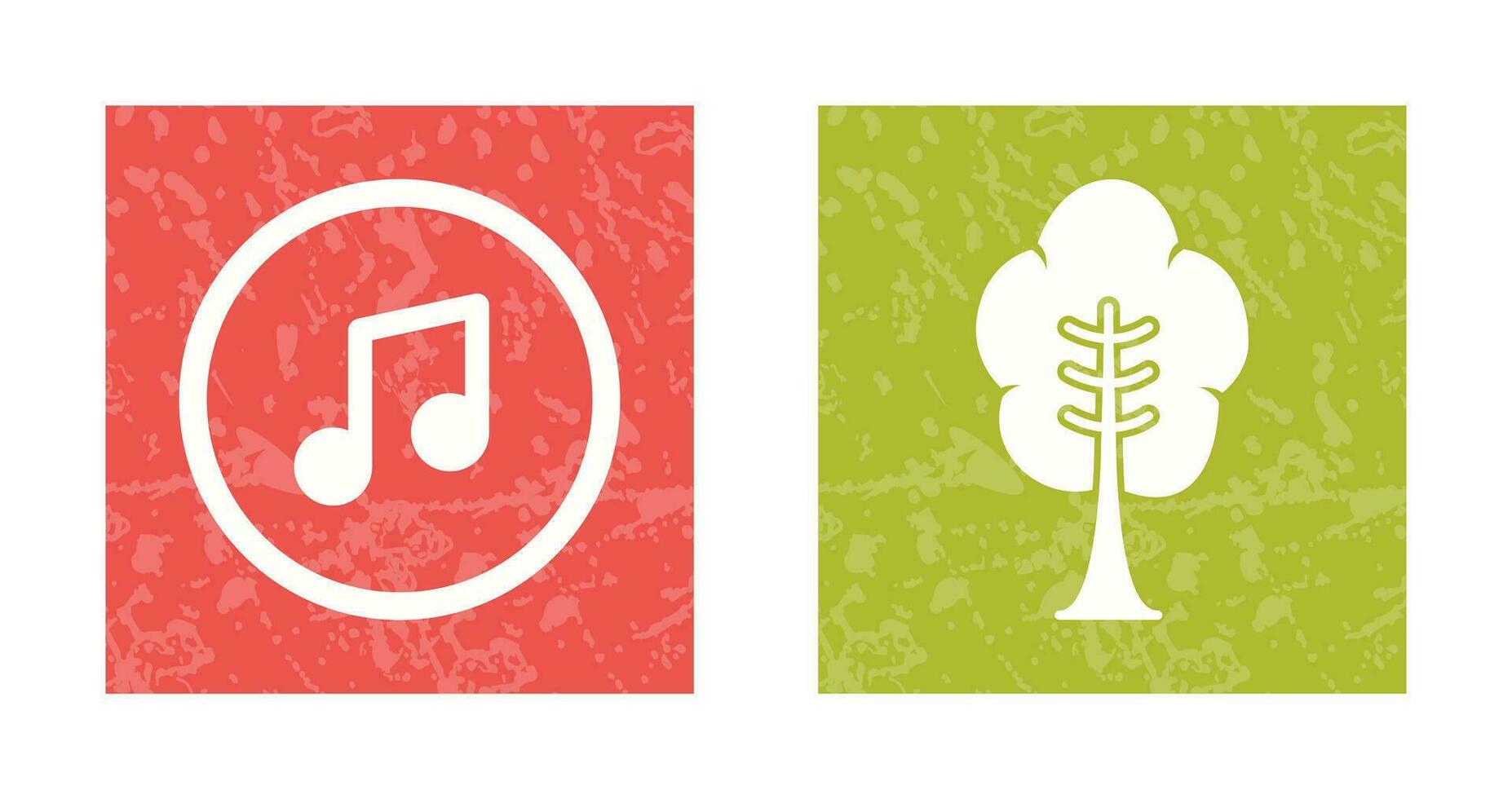 Musik- Spieler und Baum Symbol vektor