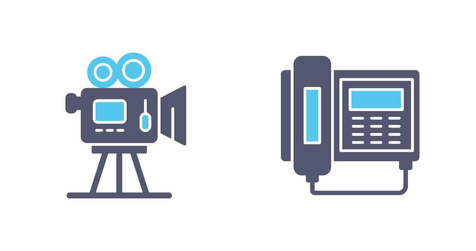 Film Kamera und Telefon Symbol vektor