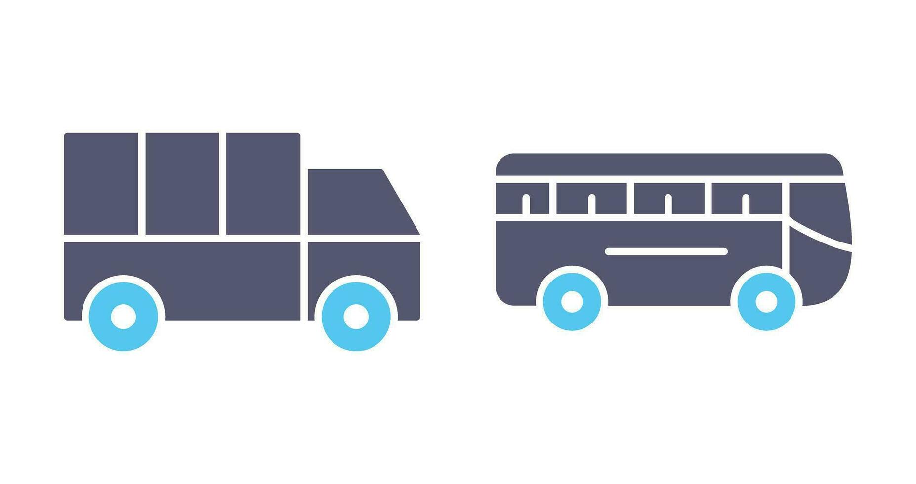 LKW und Bus Symbol vektor