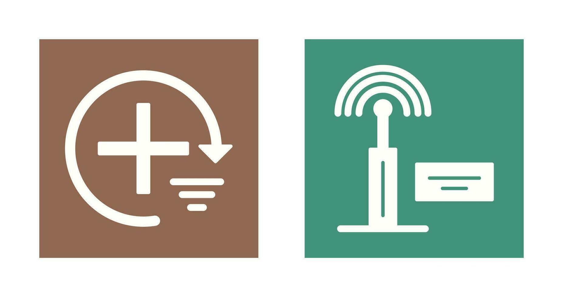 hinzufügen und Signal Symbol vektor