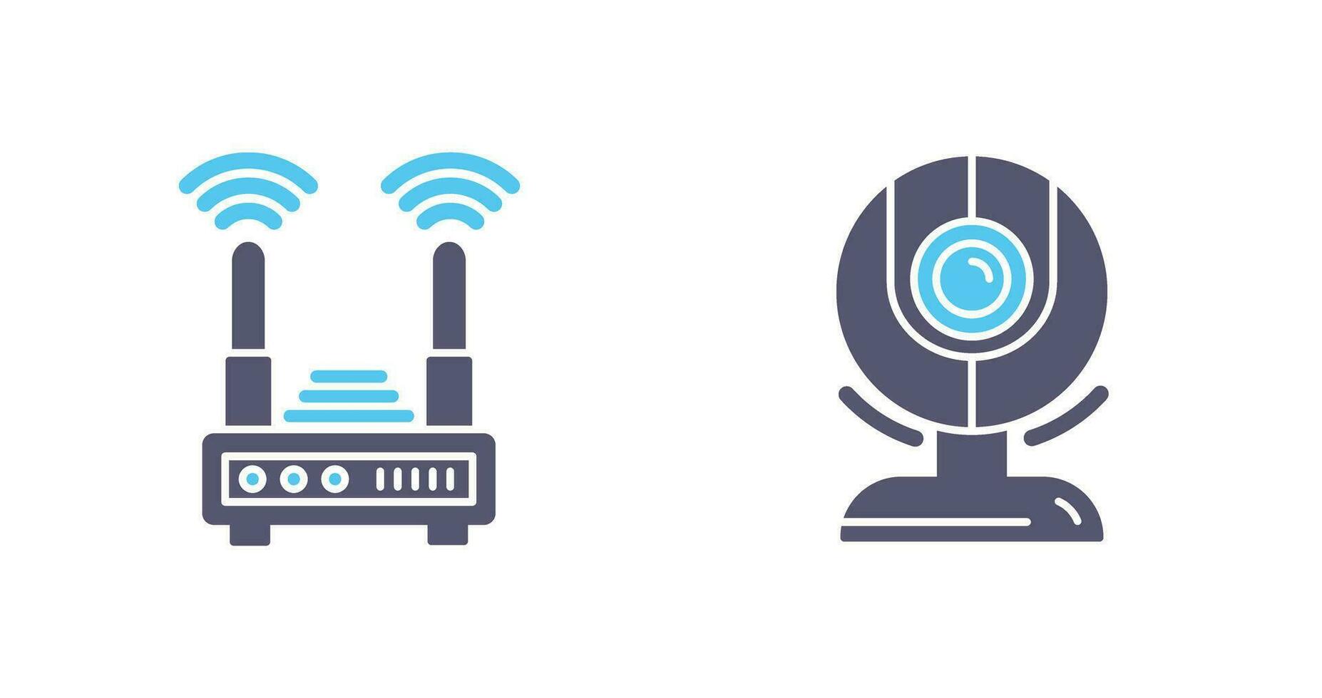 Router und Netz Nocken Symbol vektor