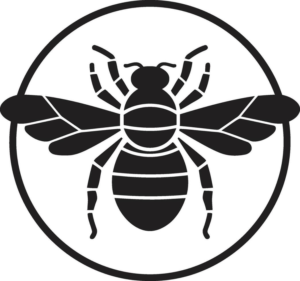 Summen mit Stil modern Hornisse Symbol elegant Insekt Krieger im Dunkelheit Logo Design vektor